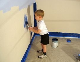 Покраска обоев